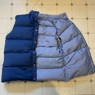 GERRY Reversible Goose Down Puffer Vest Size Large Vintage MADE IN USA • $34.95