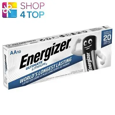 10 Energizer Aa Ultimate Lithium L91 Batteries 1.5v Mignon Stilo Lr6 New • $53.66