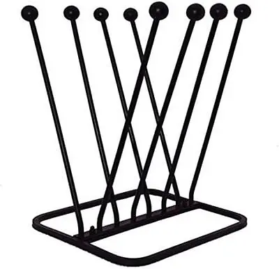 Steel Black Powder Coated Boot Rack 4 Pair Wellie Welly Holder Stand Storage • £19.95