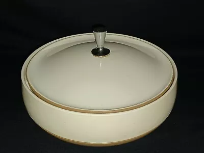 Vintage Insulated Covered Dish Bowl Brown And White Vacron Bopp Decker Inc. • $14.95