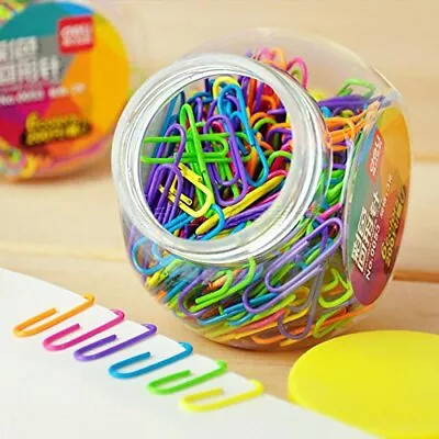 Colored Small Paper Clips Vinyl Coated 200 Pack 28mm Assorted Color Mini Pap... • $14.66