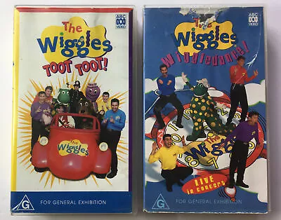 THE WIGGLES -TOOT TOOT X WIGGLEDANCE VHS - ABC KIDS - Vintage 1990s Wiggles • $20