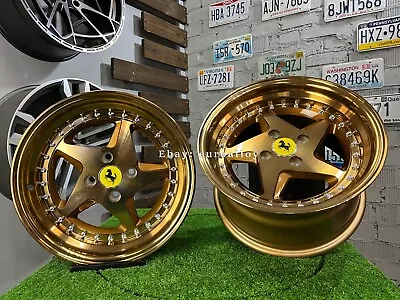 17  4X100 8.25J Ferrari 348 Style BRONZE Wheels For NISSAN TOYOTA HONDA E30 • $1131.95