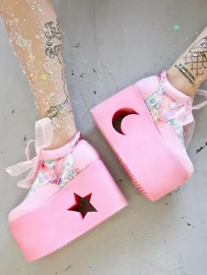 Yru Little Twin Stars Qozmo Lo Platforms Size 10 Us Pink Sanrio Rare Shoes • $490