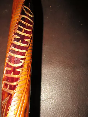 Us.11: Antique Folk Art Mexican Hand Carved Swirling Shaft Walking Stick Cane  • $29.99