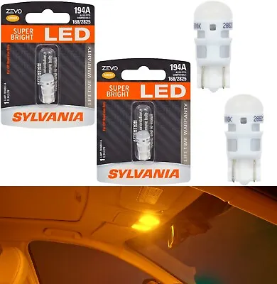 Sylvania ZEVO LED Light 194 Amber Orange Two Bulbs Interior Dome Replacement Fit • $22