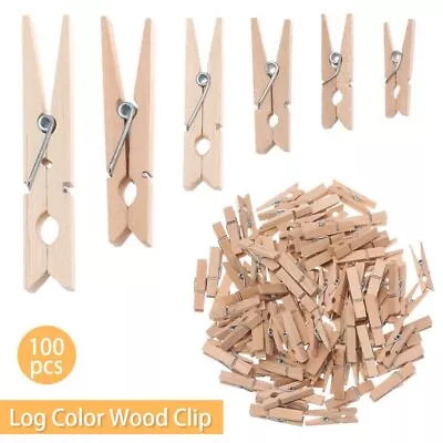 Airer Dry Line Wooden Clothespin Photo Paper Pegs Clothes Pegs Pine Wood Clips • $9.77