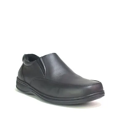 Mens Black Leather Shoes Cushion Formal Office Work Back To School UK Sizes 6-11 • £18.99