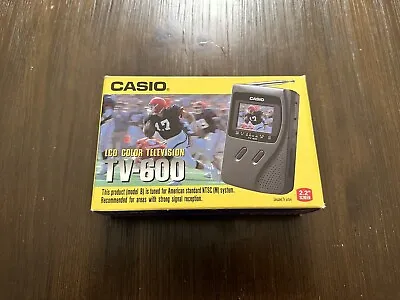 Casio LCD Color Television TV-600 Model B 2.2” Screen W/ Box *Turns On* • $25