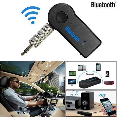 AUX Cable Adapter Bluetooth 3.5mm Audio Phone Car Stereo Music Receiver With Mic • £3.25