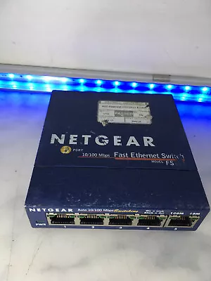 Netgear FS105 V2 5 Port 10/100 FAST ETHERNET Switch #161 • £6.98
