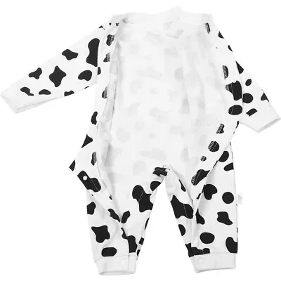  Baby Boy Romper Long Sleeve Infant Romper Cow Print Baby Bodysuit Baby Fall • £10.46