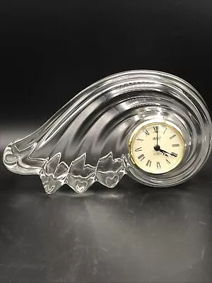 Mikasa Crystal Quartz Desk Large Mantle Clock Walther Germany Clock • $22