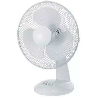 £19.49 • Buy 12  Oscillating Desk Fan Cooling Air Home Office 3 Speed Heavy Duty White