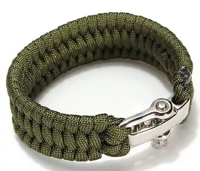 Outdoor Survival Adjustable Paracord Emergency Handmade Bracelet For Men • $2.98