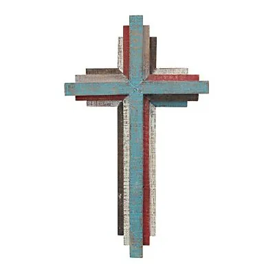  Accents Of Faith 14  3D Multicolor Wooden Wall Cross  • $18.74