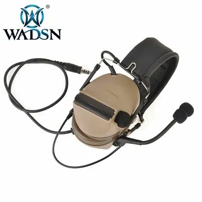 WADSN Airsoft Military Comtac II Noise Reduction Headset Communication - DE TAN • £49.74