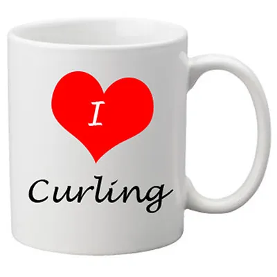 I Love Curling 11oz Ceramic Mug. • £10.75