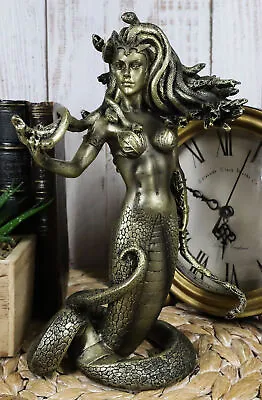 Greek Goddess The Temptation Of Medusa Statue Luring Gorgon's Gaze Figurine • $38.99