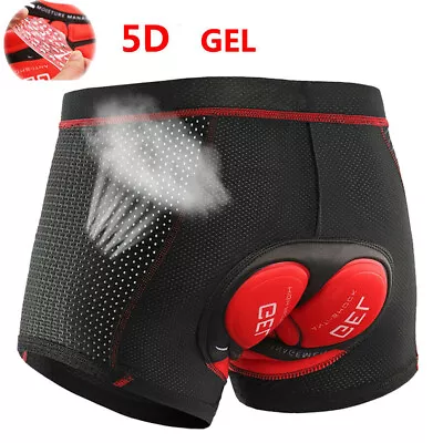 5D Thick Gel Pad Cycling Shorts Bike Underwear Pants Breathable Shorts Men Women • $12.79