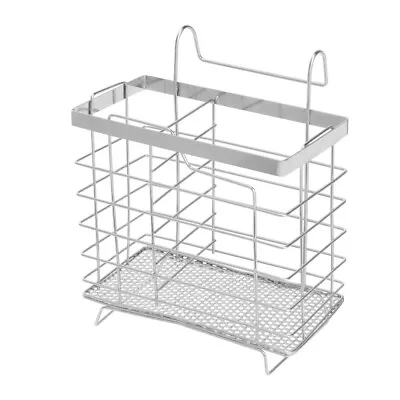 1PC Divided Utensil Organizer Tableware Drainer Basket Stainless Steel Dish Rack • $12.06