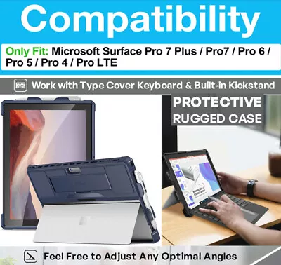 CASE For Microsoft Surface Pro 7 Plus Pro 7/6/5/4 Compatible Type Cover Keyboard • $61.26