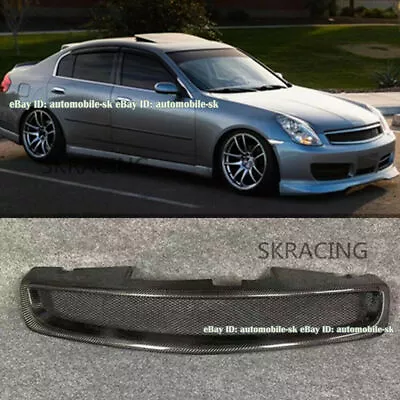 Carbon Fiber Front Bumper Central Grille For 2005-2006 Infiniti G35 350GT Sedan • $199