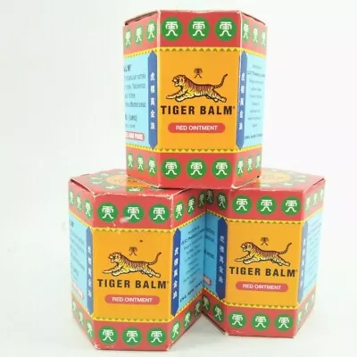 3x30g Tiger Balm Red Relief Muscular Aches Pain Sprains Ointment Massage Rub Tha • $87.75