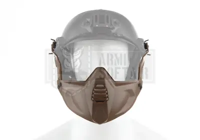 Airsoft Fma Tactical Half Mask Model Tac-a For Helmet Fast Face Protect Tan • £20.10