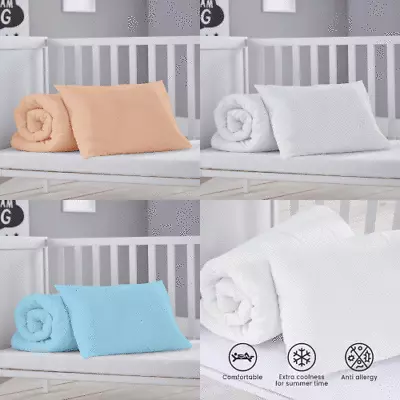 Cot Bed Coverless Duvet & Pillow Bedding Set - Anti Allergy Baby Toddler • £7.20