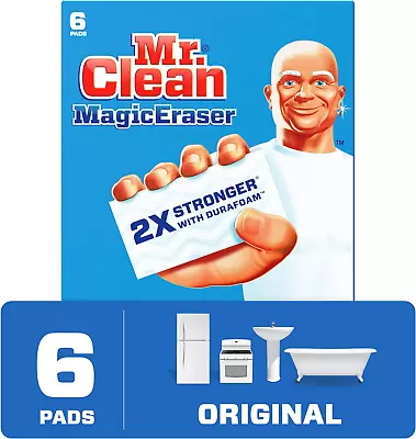 Mr. Clean Magic Eraser Original Cleaning Pads With Durafoam White 6 Count NEW! • $7.54