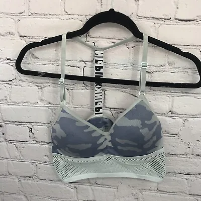 Victorias Secret Bra Womens Medium Bralette Wireless Racerback Padded Camo • $15.99