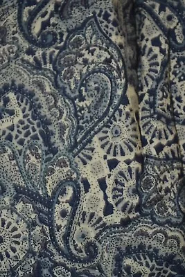 Vintage Navy Blue Ascot / Cravat With Paisley Pattern • £4.49
