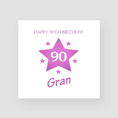Personalised Handmade 90th Birthday Card For Her Mum Nan Gran Grandma • £3.85