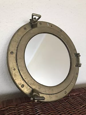 Vintage Penco Brass Nautical Circular Industrial Round Boat Porthole Wall Mirror • £35