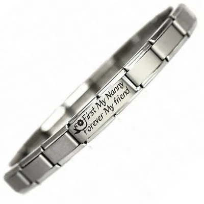 1st MY NANNY FOREVER MY FRIEND - Full Adjustable Charm Bracelet Stainless Steel • £9.06