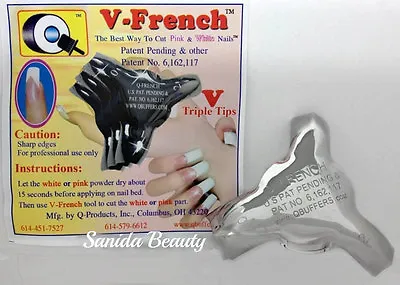 V French Acrylic Gel Nails Pink & White Cutter Tool V TRIPLE TIP NEW !! • $18.95