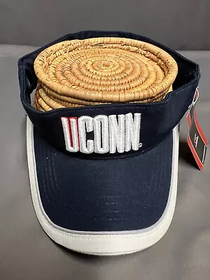 University Of Connecticut  UConn Visor Hat White Brim New Adjustable • $9.40