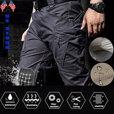 US Men Tactical Cargo Pants Soldier Multi Pocket Work Combat Trousers Outdoor • $13.99