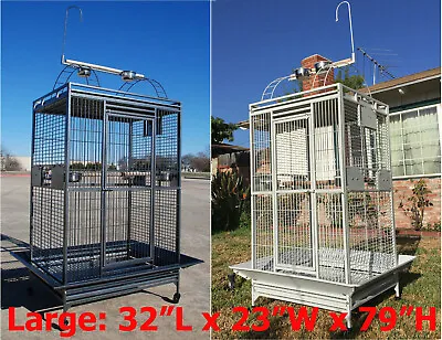 2 ColorXX-LARGE 32 X23 X79 H For Large Parrot Macaw Cockatoo African Grey Cage • $332.40