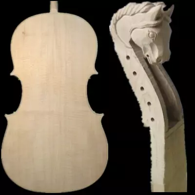 Custom-made 5strings Horse Head Scroll Unfinished Yo-Yo Ma Flamed Wood Cello 4/4 • $900