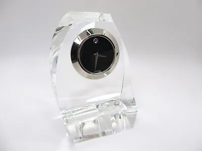 Movado Museum Crystal Desk Shelf Clock Japan Quartz • $49.99