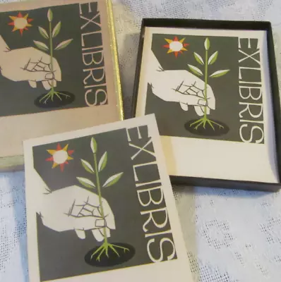 Vintage 70s Ex Libris Box Set Book Plates Antioch Bookplate Co~Tree Of Knowledge • $14.99