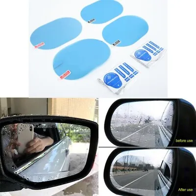Clear View And Safety 4pcs HD PET Nano Anti Fog Car Rear View Mirror Film Set • £5.08