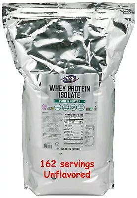 NOW Foods Sports Whey Protein Isolate Unflavored -10 Lbs. 162 Servings • $129.99