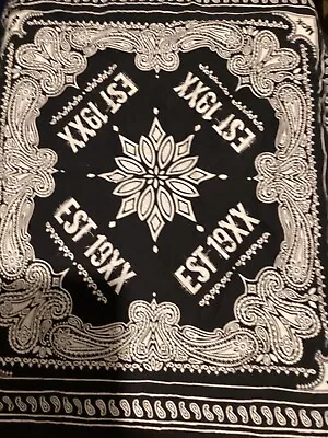 MGK Machine Gun Kelly Est 19XX Cotton Paisley Black Bandana • $15