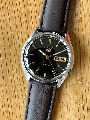 Seiko 5 Gents Automatic 17 Jewel Day Date Watch. Ref 7009-4040.FWO. Serviced. • £20