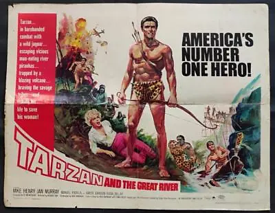 Mike Henry & Jan Murray TARZAN & THE GREAT RIVER Original Movie Poster 3092 • $4.99