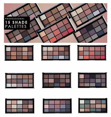 MUA 15 Shade Eyeshadow Palette Various Shades Full Size 12 G Brand New & Sealed • £7.95
