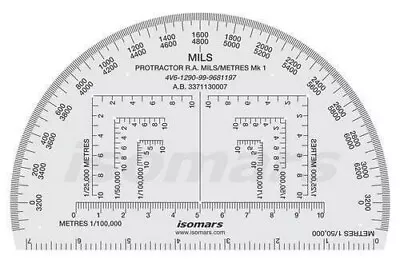 Military - Mils Protractor • $19.03